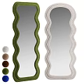 Modern Wavy Frame Mirrors With Multiple Color Options For Home Decor