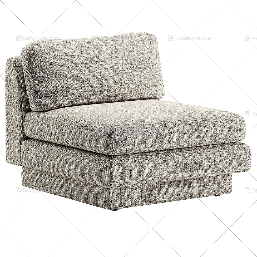 Modern Simple Single Casual Sofa Sofa Simple Sofa 3d model