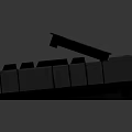 Vintage Electronic Keyboard with Classic Mechanical Design and Responsive Key Switches