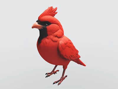 Cloud-winged bird rosefinch fire phoenix bird undead bird qingluan bird bird pet 3d model