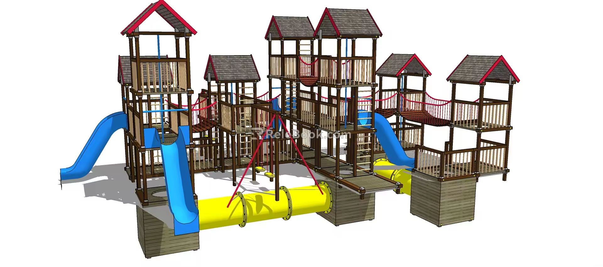 Modern slide amusement equipment 3d model