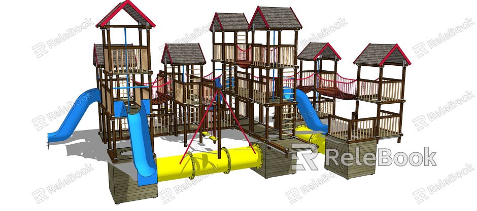 Modern slide amusement equipment model