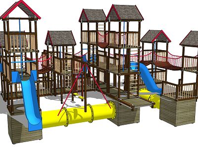 Modern slide amusement equipment model