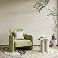 Modern Single Sofa Casual Single Sofa 3d model