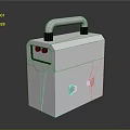 White Weapon Storage Case With Handle And Secure Metal Latches For Transport