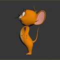 Classic Orange Animated Character from Tom and Jerry with Big Ears in Standing Pose