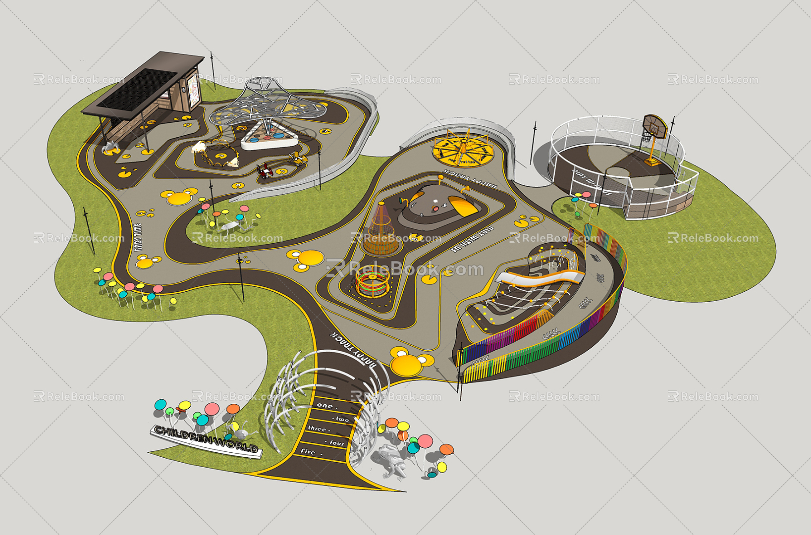 Modern Amusement Park Children's Amusement Park 3d model