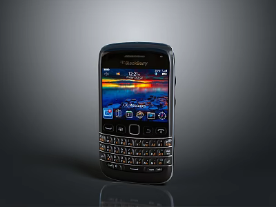 BlackBerry Smartphone With Physical QWERTY Keyboard And Colorful Screen 3d model