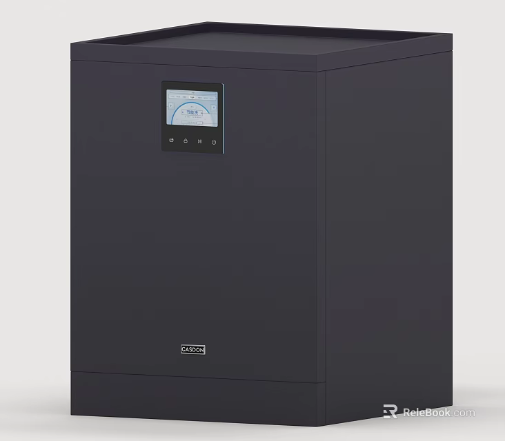 Modern Black Kitchen Appliance With Digital Display And Control Panel 3d model 