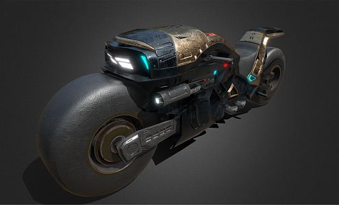 Modern Motorcycle Science Fiction Motorcycle 3d model