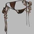 Traditional Tribal Style Leather Harness With Beaded Tassels And Bone Decorations