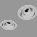 Two Sleek White Recessed Downlights For Modern Ceiling Interior Lighting