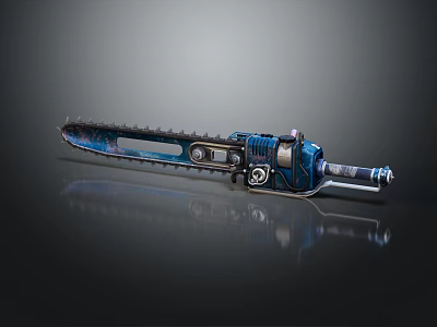 Modern chainsaw chainsaw knife 3d model