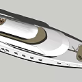 Luxury Modern Yacht Exterior Design With White Hull Upper Deck And Open Lounge
