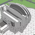 Ancient Architecture Inspired Modern Museum Design With Curved Roof And Glass Walls