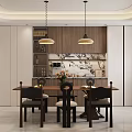Modern Living Dining Room Interior Design With Beige Sofa Round Coffee Tables And Bookshelves