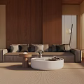 Three-seat sofa 3d model