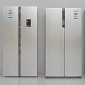 Various Modern Refrigerator Styles With Double Multi Door Designs In White Silver 3d model