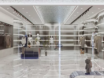Modern Clothing Store 3d model