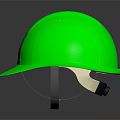Green Safety Helmet Construction Protective Gear With Adjustable Strap Design