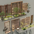 Outdoor Garden Fence Design Ideas Featuring Bamboo Screens Plants And Stones