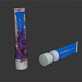 Medigel Brand Blue Medical Device Tube with Red Pattern and White Cap