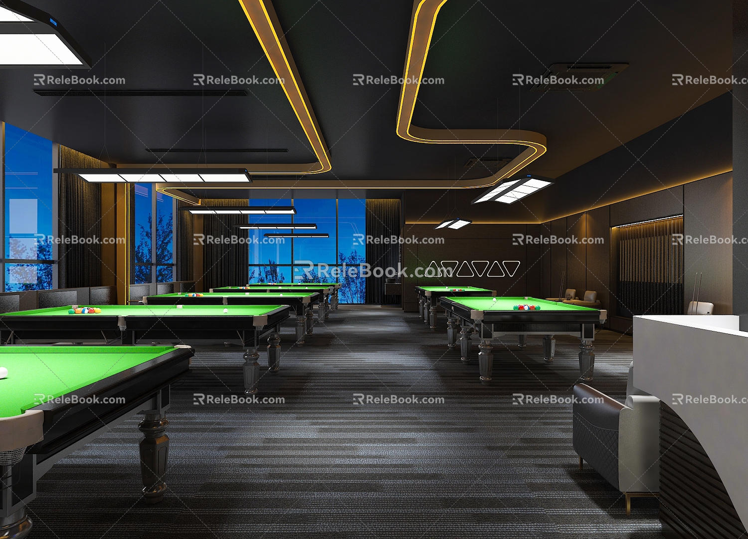 Billiard room 3d model