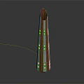 Modern Wooden Tower Audio Speaker with Sleek Design Speaker Holes and Circular Base