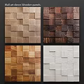 Decorative Wooden Wall Panels With Various Natural Wood Textures And Colors