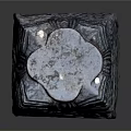 Traditional Carved Stone Pillar With Intricate Dragon Motifs And Textured Surface