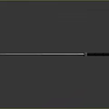 Traditional Katana Weapon With Black Handle And Silver Blade On Gray Background With Reflection