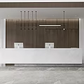 Office Lobby Office Reception Desk 3d model