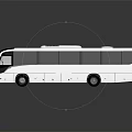 modern bus metro bus city bus minibus 3d model