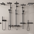 Shower Top Shower Towel Rack Bathroom Hardware Shower 3d model