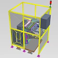 Automated Industrial Equipment With Metal Frame Transparent Enclosure And Indicator Light