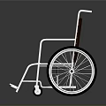 Ergonomic Mobility Wheelchair With Metal Frame Brown Padded Seat And Large Spoked Wheels