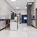 Modern Police Monitoring Room With Computer Desk Office Chair Lockers And Wall Decorations