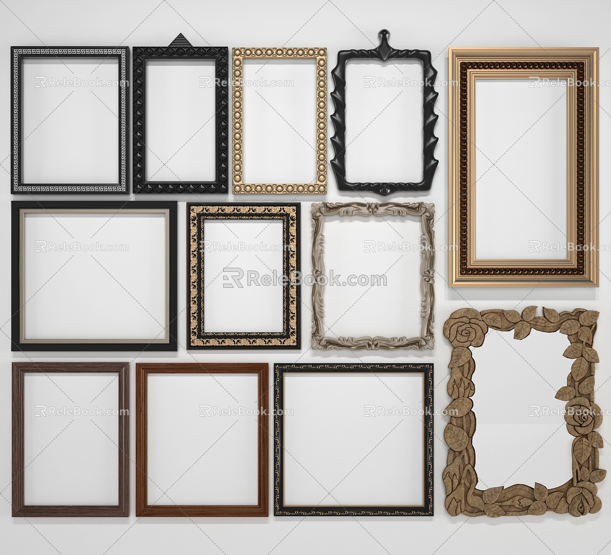 Light Luxury Photo Frame Photo Frame 3d model