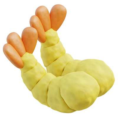 Modern Shrimp Tail Shrimp Ball Seafood Food Cartoon Shrimp Tail Cartoon Seafood Cartoon Food 3d model