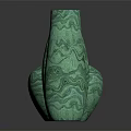 Decorative Green Vases With Various Shapes And Textured Patterns For Home Decor