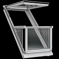 Diverse Angled Balcony Window Designs Featuring 45 35 30 25 Degrees And Various Colors