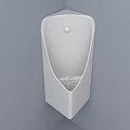 Modern White Wall Mounted Urinal With Sleek Design And Clean Lines 3d model