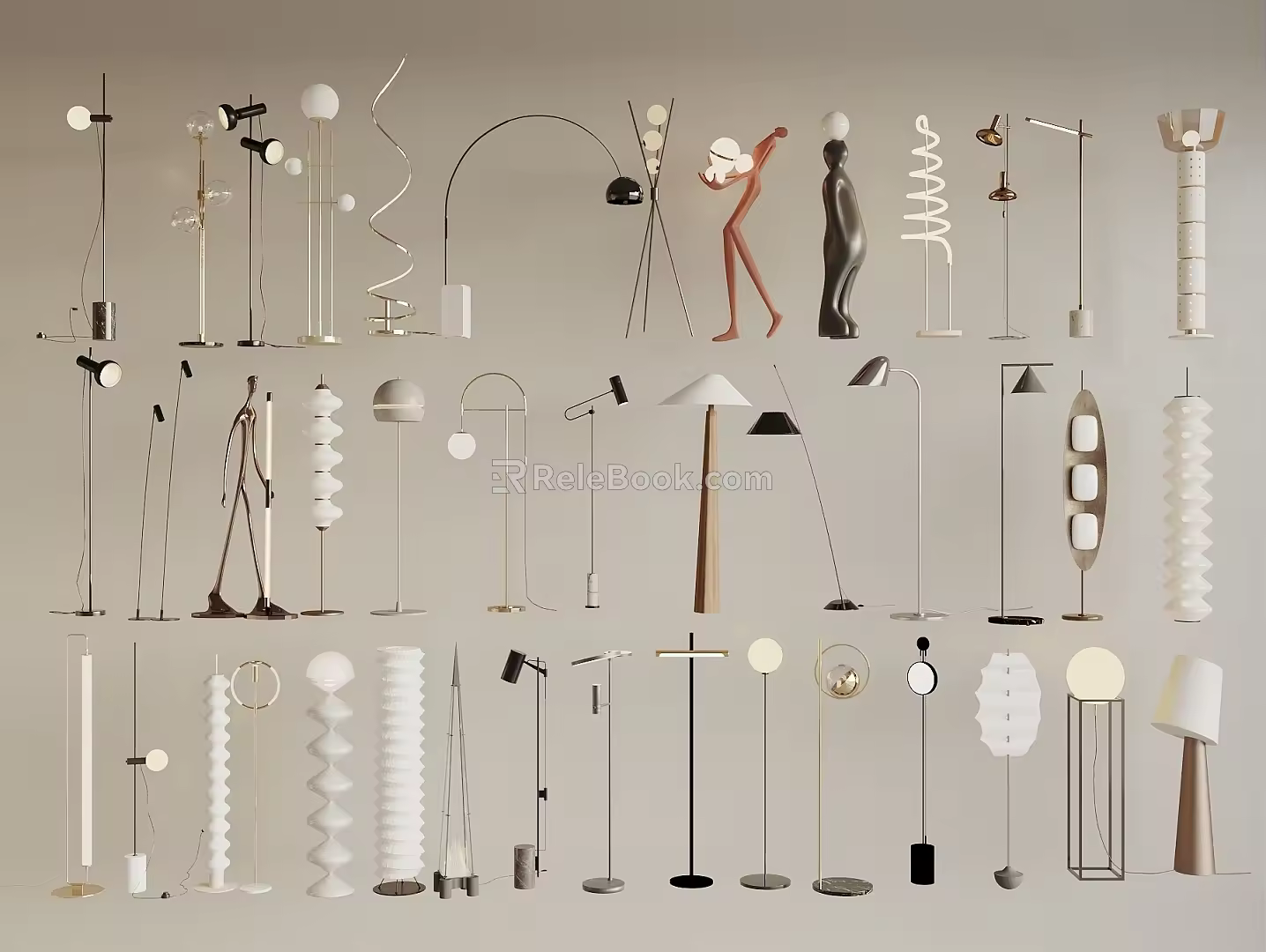 Modern floor lamp 3d model