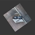 Luxury Dark Blue Touring Motorcycle With Windshield Rear Seat And Storage On Street Pavement