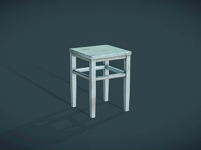 Old stool 3d model