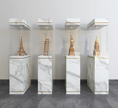 Modern display cabinet decorations furnishings 3d model Modern display cabinet decorations furnishings 3d model