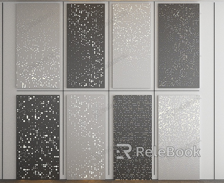 Perforated Panel Building Facade Perforated Aluminum Panel View Wall model