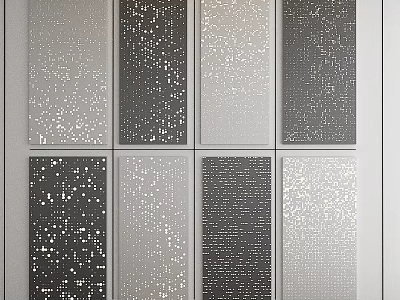 Iron Art Decorative Panels With Various Hollow Patterns 3d model