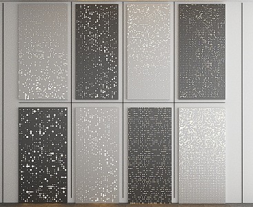 Perforated Panel Building Facade Perforated Aluminum Panel View Wall 3d model