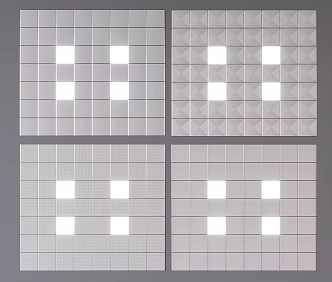 Aluminum gusset ceiling square ceiling 3d model